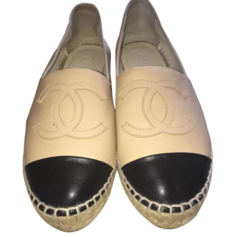 chanel chaussure espadrille|authentic Chanel espadrilles for sale.